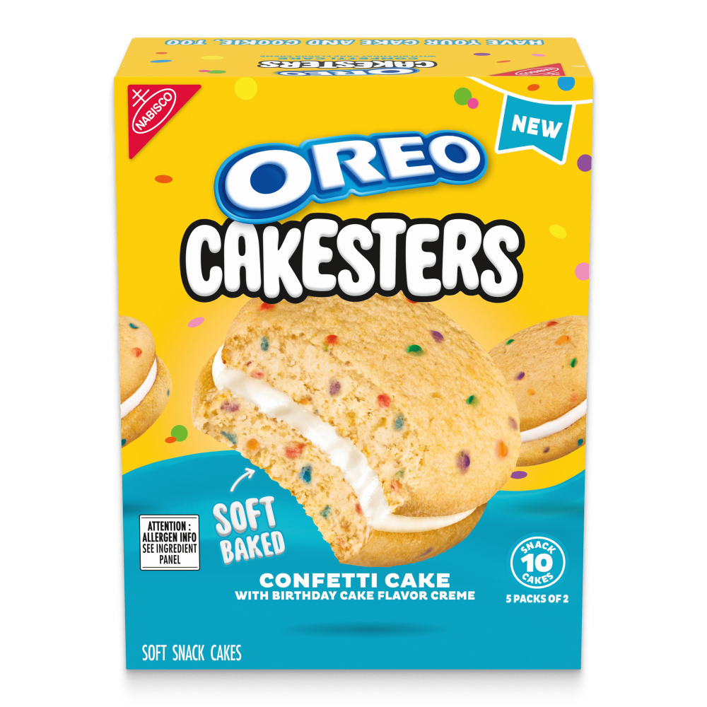 Cakesters Confetti Cake Soft Snack Cakes, Snack Packs E5