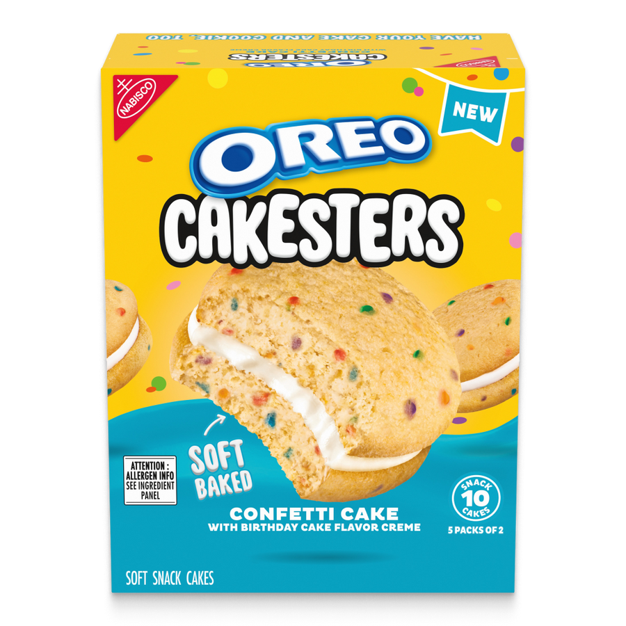 Cakesters Confetti Cake Soft Snack Cakes, Snack Packs E5