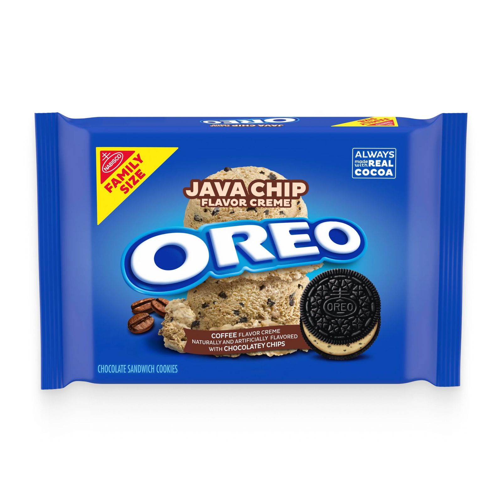 Java Chip Creme Chocolate Sandwich Cookies, Family Size F1
