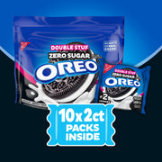 Zero Sugar Double Stuf Chocolate Sandwich Cookies, Snack Packs, 2 Pack B5
