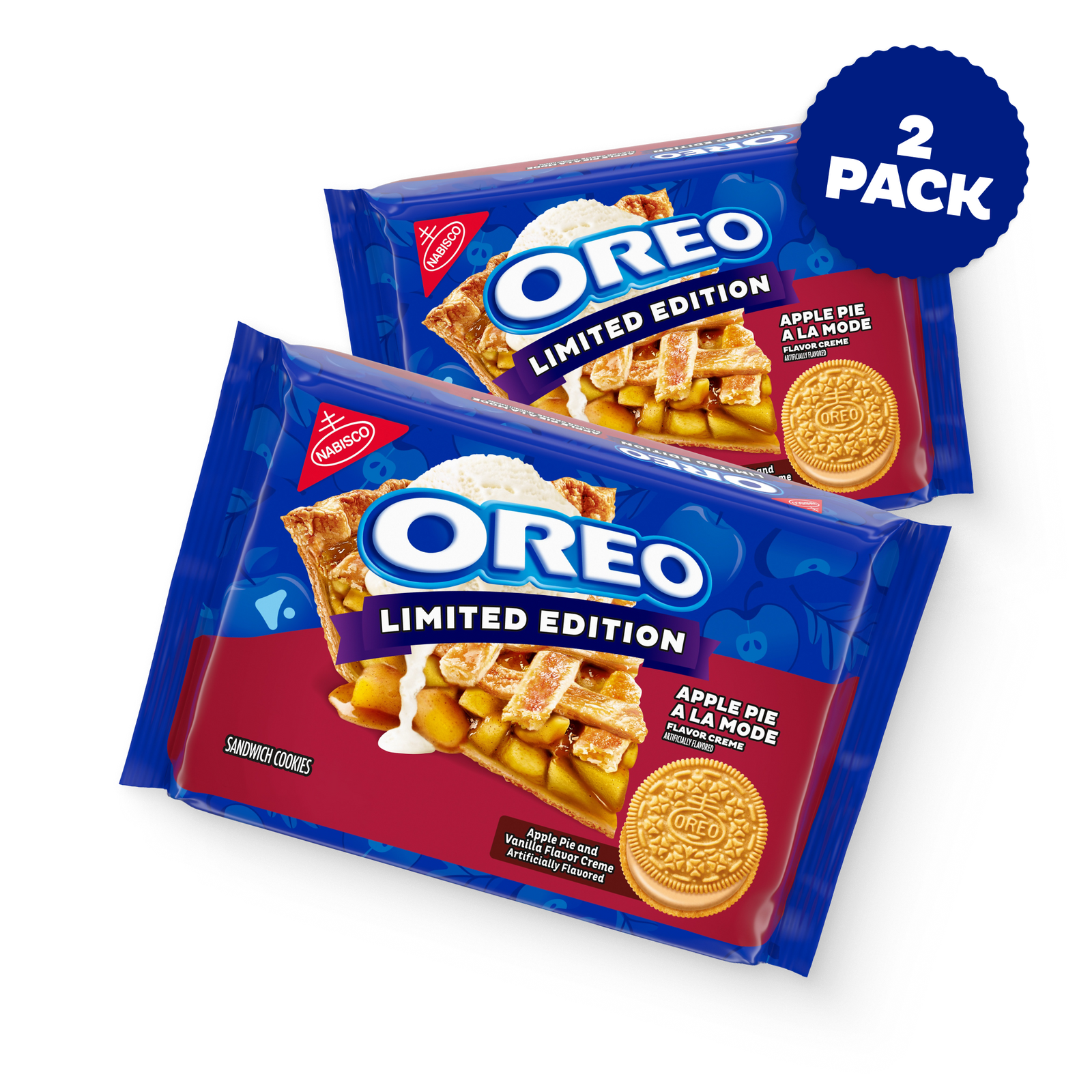 Apple Pie a la Mode Sandwich Cookies, Limited Edition, 2 Pack B9