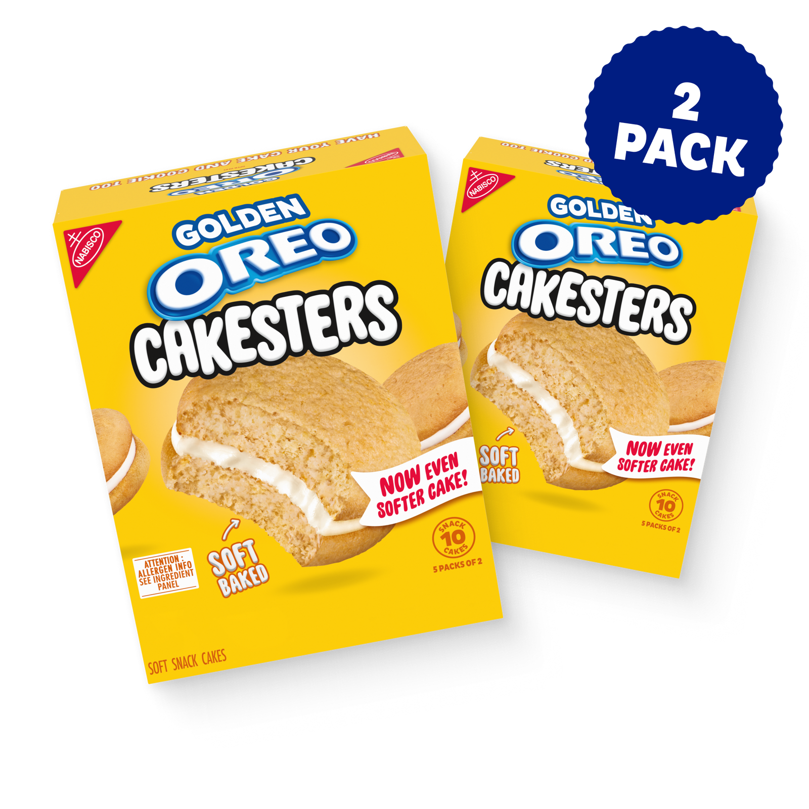 Golden Cakesters Soft Snack Cakes, Snack Packs, 2 Pack C7