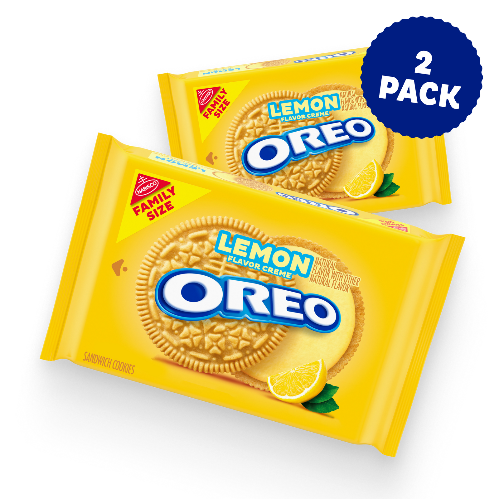 Lemon Creme Sandwich Cookies, Family Size, 2 Pack E8