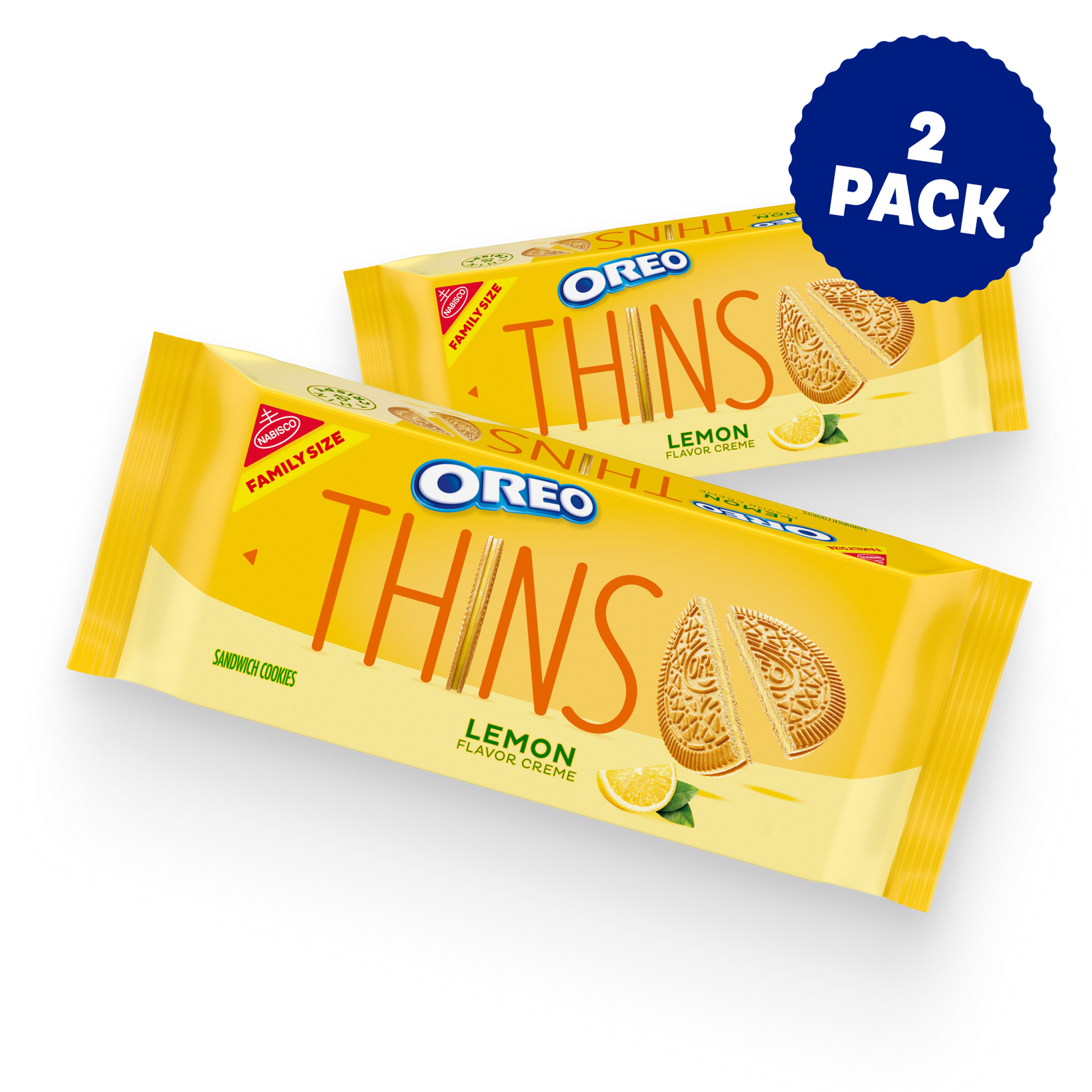 Thins Lemon Creme Sandwich Cookies, Family Size, 2 Pack B2