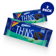 Thins Mint Creme Chocolate Sandwich Cookies, Family Size, 2 Pack B5