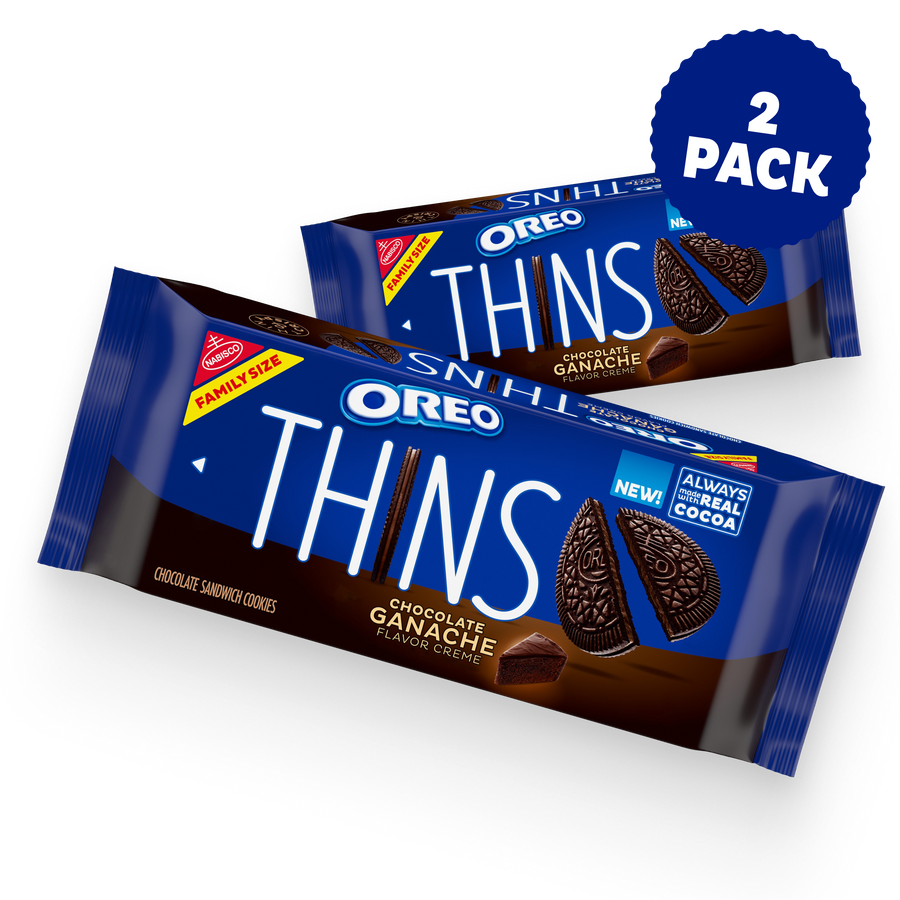 Thins Chocolate Ganache Creme Sandwich Cookies, Family Size, 2 Pack B0