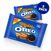 Toffee Crunch Creme With Sugar Crystals Chocolate Sandwich Cookies, Family Size, 2 Pack D2