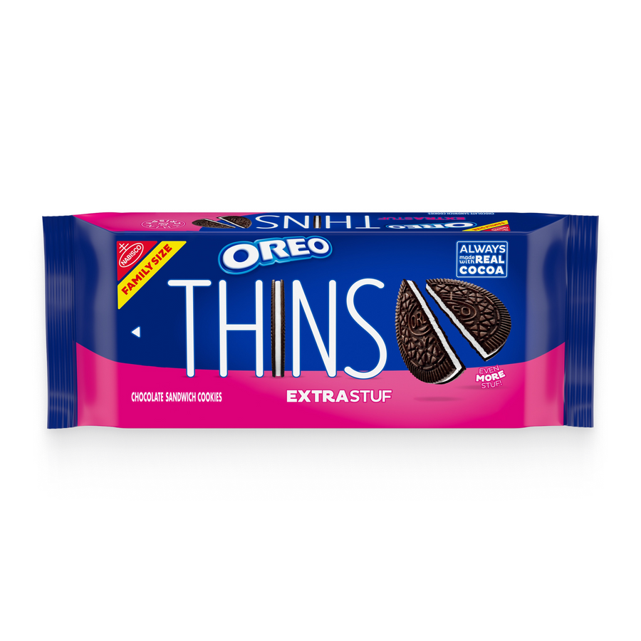 Thins Extra Stuf Chocolate Sandwich Cookies, Family Size C9