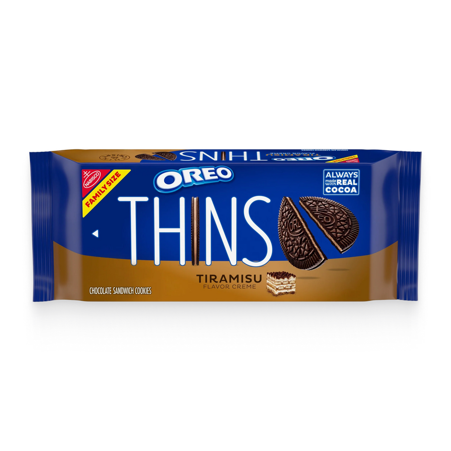 Thins Tiramisu Creme Chocolate Sandwich Cookies, Family Size F5