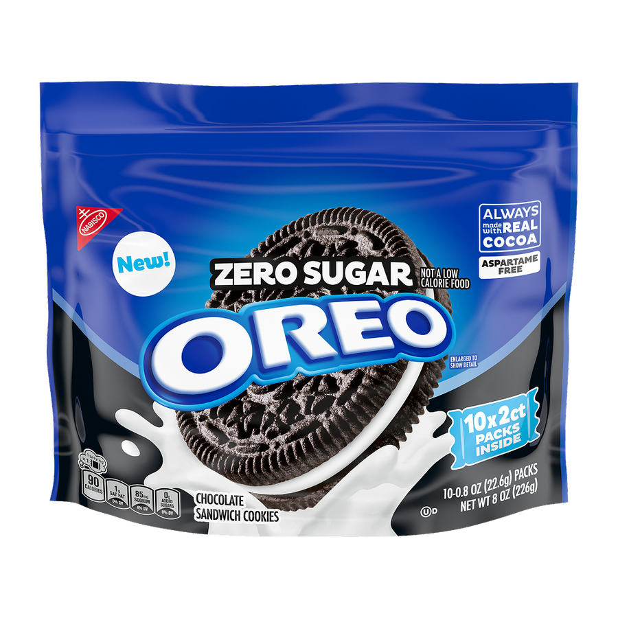 Zero Sugar Chocolate Sandwich Cookies, Snack Packs E2