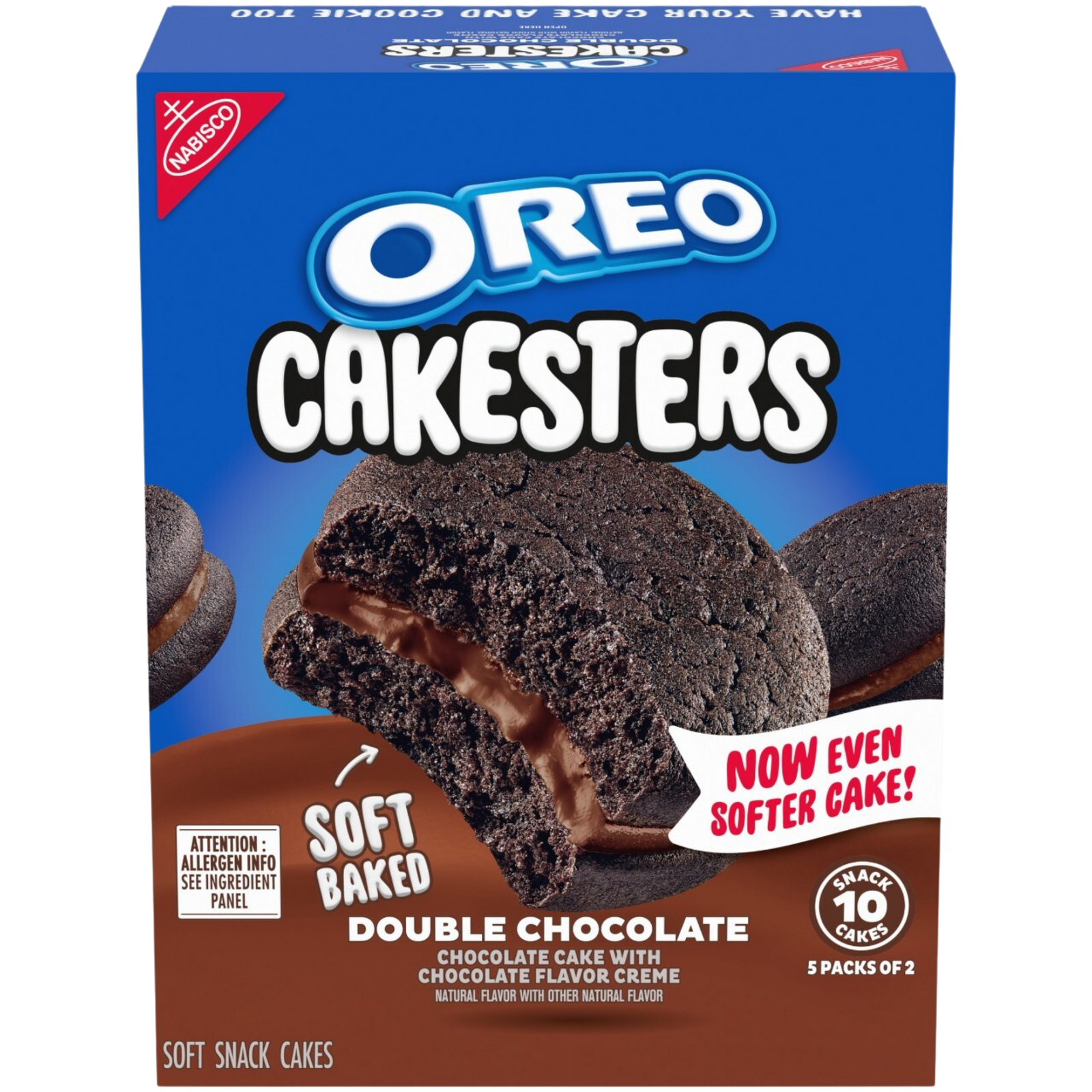 Cakesters Double Chocolate Soft Snack Cakes, Snack Packs D4