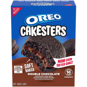 Cakesters Double Chocolate Soft Snack Cakes, Snack Packs D4