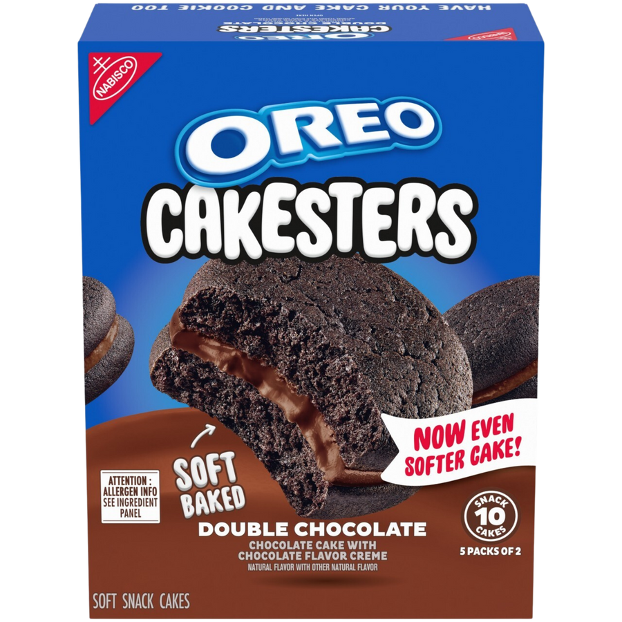 Cakesters Double Chocolate Soft Snack Cakes, Snack Packs D4